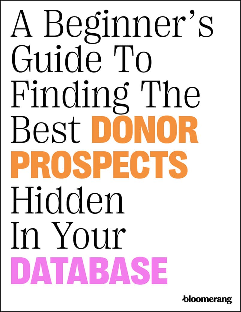 A beginner's guide to finding the best donor prospects hidden in your database ebook cover