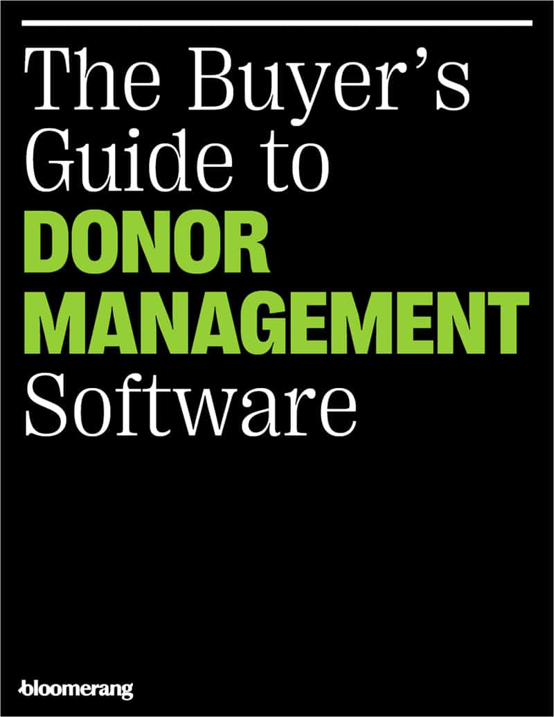 The buyer's guide to donor management software ebook cover